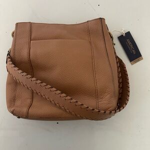 American Leather Company RARE Luca cross-body Shoulder Bag in Vachetta
